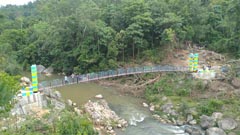Suspension Footbridge at Musiaw VEC, Laskein C&RD, West Jaintia Hills, FY 2018-19, Total Exdpenditure: Rs. 23,41,400