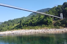 Suspension Footbridge in Convergence of 14 VEC, Ranikor C&RD, South West Khasi Hills, FY 2017-18, Total Exdpenditure: Rs. 34,49,880